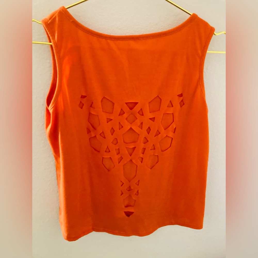 Orange Muscle Tee - Picture 2 of 3